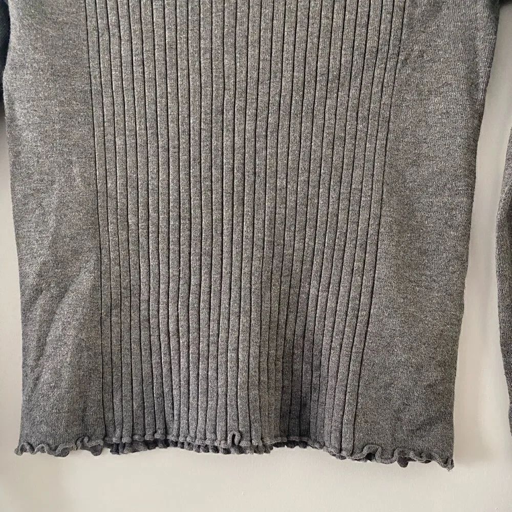 Zara Knit Turtluneck grey sweater - Picture 4 of 8